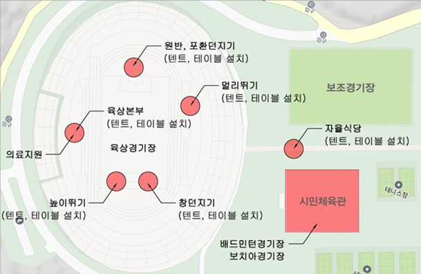 서산종합운동장 배치도